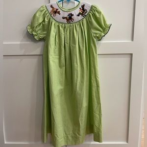 Girls Smocked dress with horses